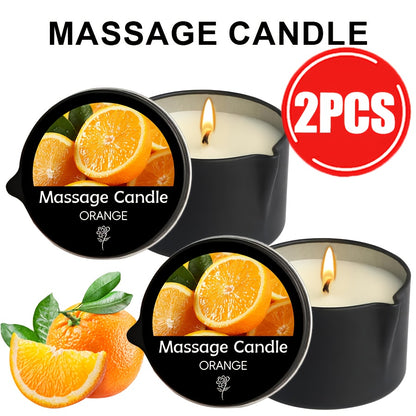 Massage Oil Candle 2-in-1 Soy Wax Scented Candle with Essential Oil Moisturizing Body Lotion Spa Pedicure Nail Salon Gift for Women 2oz