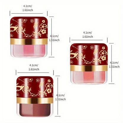 Blush Set 3 Colors with Pearl Powder and Rose Oil Squalane Formula Natural Glow Lightweight Powder for All Skin Tones Easy Blendable Cheek Color