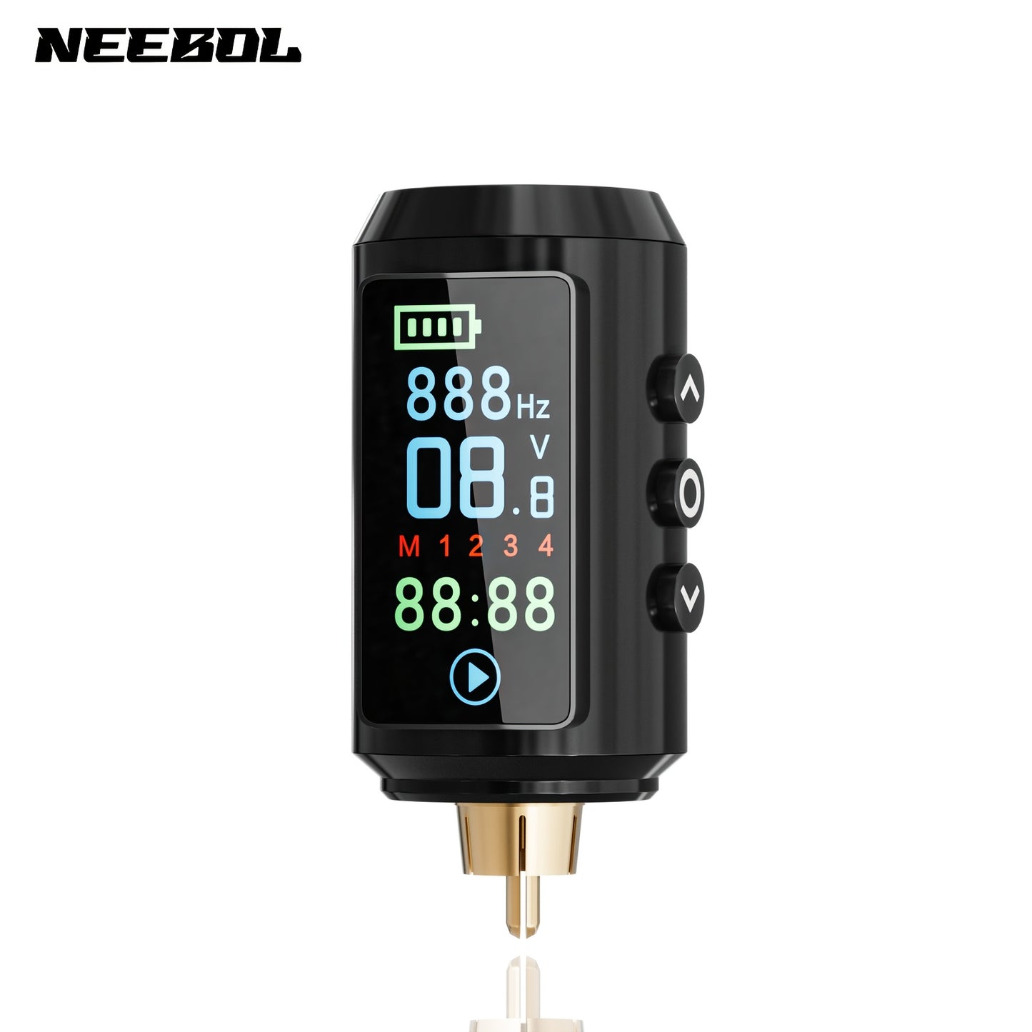 Wireless Tattoo Battery Power Supply with Color Screen - 1600mAh Cordless Tattoo Power Supply, 4 Memory Modes, RCA Connector, USB Rechargeable for Tattoo Gun, Beginners & Artists P7