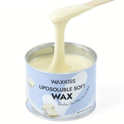 Soft Wax for Hair Removal 400g — WAXKISS Honey & Aloe Vera Waxing Jar, Easy Application for Face, Underarms, Legs, Back & Body | All Skin Types Home & Travel Wax