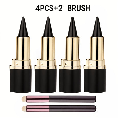 Eyeliner Gel Stick 2/4PCS 24-Hour Long-Lasting Waterproof Matte Fast-Drying Non-Smudge Eye & Lip Liner with Brush for Everyday Party Makeup