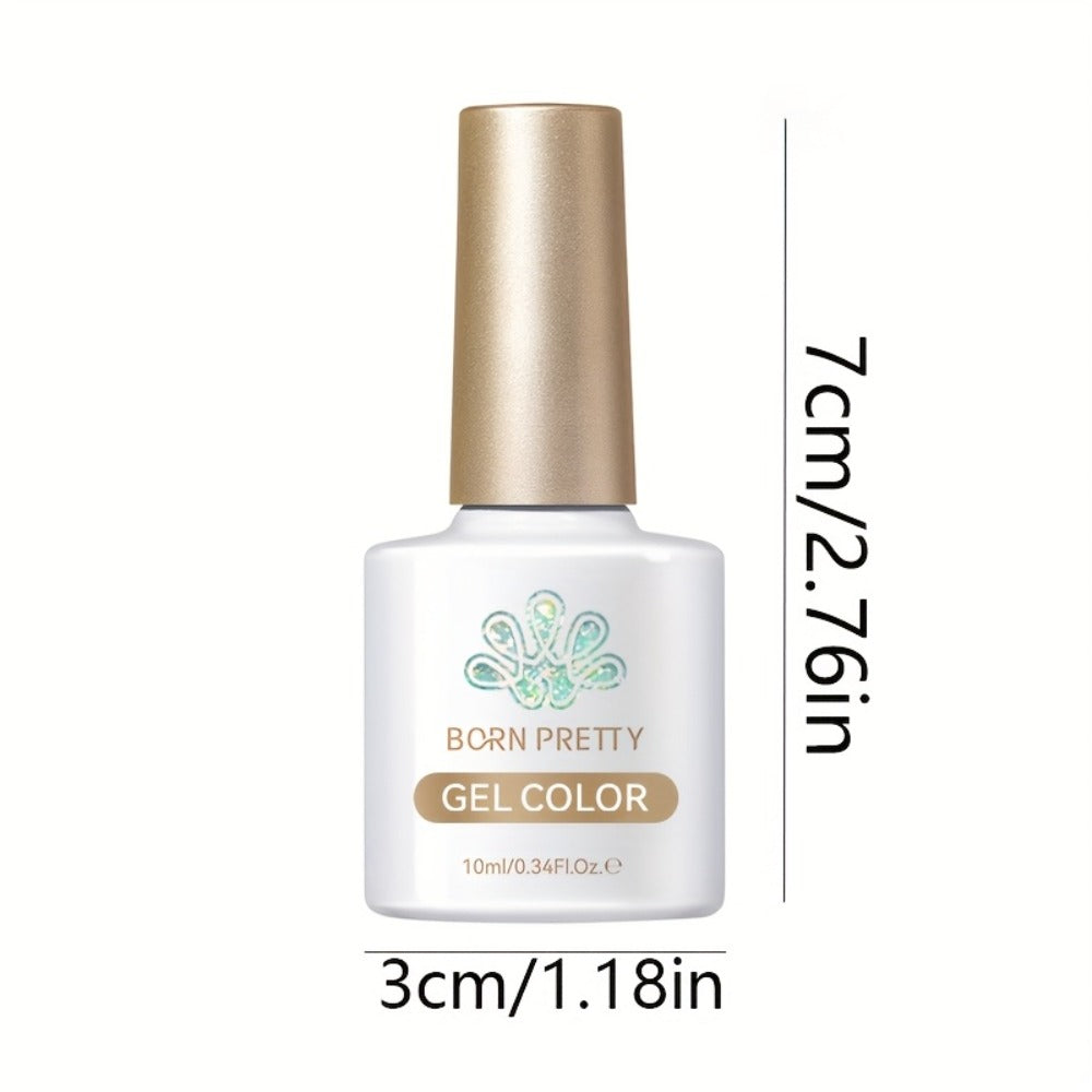 BORN PRETTY 0.34oz 6pcs 9D Polaris Cat Magnetic Gel Nail Polish Glass Water Light Semi-Permanent Soak Off LED Enamels Varnish
