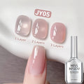 0.54oz Nude Pink Gel Nail Polish - Ice Transparent Color Series, JY05, Alcohol-Free, Unscented, Long-Lasting Nail Care | Smooth Finish | Durable Nail