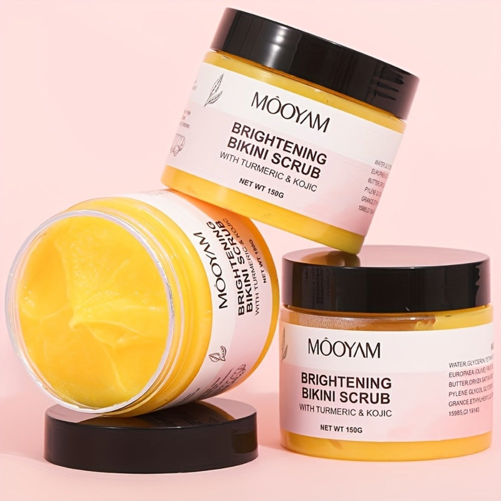 Glycolic Acid Turmeric Scrub for Bikini Area 150g, Must-have in Summer, Make Your Light Beige Radiant