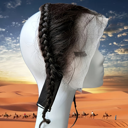 Lace Frontal Hairline Patch Human Hair 13x4 — Clip-Free, Natural Black 1B Straight, Breathable Lace, Seamless Fusion, Headband Compatible, All Skin Tones, Scalp Patch