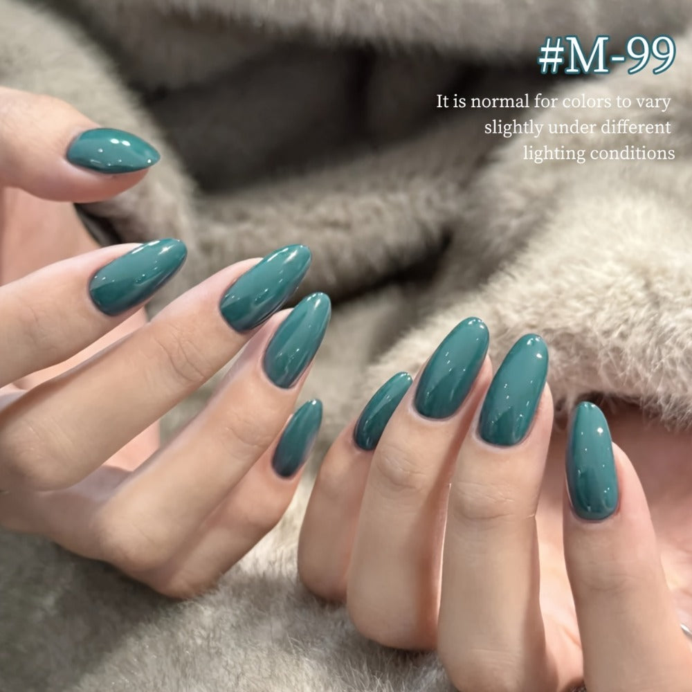 XEIJAYI 6-Color Peacock Blue & Sapphire Blue Nail Gel Set - High Saturation Salon & Gel Polish, Smooth & Durable Long-Lasting Formula, Alcohol-Free, 6 Shades (Light Blue to Navy) for Manicures/Pedicures, Christmas Gift for Women