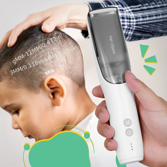 Electric Hair Clippers and Shavers, USB Rechargeable with Automatic Suction, Portable Design, Easy Styling and Smooth Cutting, Professional Home Hair Clippers, Perfect Holiday Gift