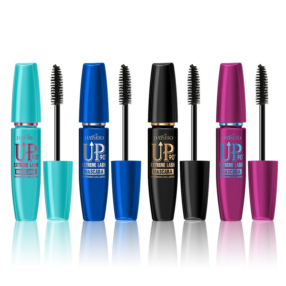 Mascara Set 4-Pack 4D Waterproof Volumizing Lengthening Curling Long Lasting Black Lash Mascara for Fuller Thicker Lashes All Skin Types