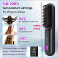 2-in-1 Portable Wireless Multifunctional Ceramic Straightener And Curling Iron, 3-speed Adjustable Temperature, Dual-purpose Design, Suitable For Styling And Curling, No Harm, Supports USB-C Charging, Long-lasting Durability, Travel Use