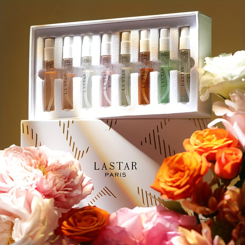 LASTAR Perfume Gift Box, 8 Pockets of Perfume 0.81oz, Fresh Fragrance Lasting Fragrance for Women, Woody Fruit Flower Different Scent Combination, Home and Dating Travel Must Have Good, Ideal Halloween/Christmas/holiday Gift