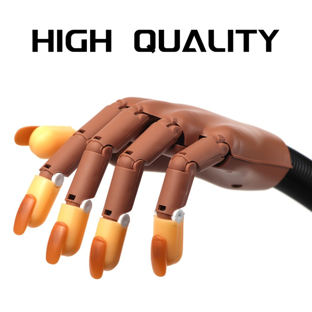 Premium Advanced Set, Practice Hand for Acrylic Nails, Flexible Nail Practice Hand Kit with 200pcs Replacement Nail Pads, Nail Clippers, Nail Brushing, Nail Files, Professional Manicure Training Tools for Beginners & Nail Salons