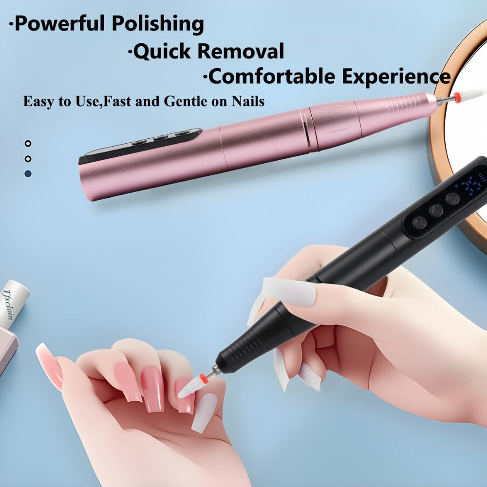 Professional 35, 000RPM Electric Nail Drill - Portable, Rechargeable, Low Noise, Suitable for Manicure And Pedicure - USB Powered, Gift for Mother's Day Gift