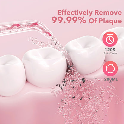 Water Dental Flosser Oral Irrigator — 5 Modes, 6 Tips, IPX7 Waterproof, 350ml Cordless Rechargeable Water Flosser for Braces, Bridges, Travel & Home Teeth Cleaning