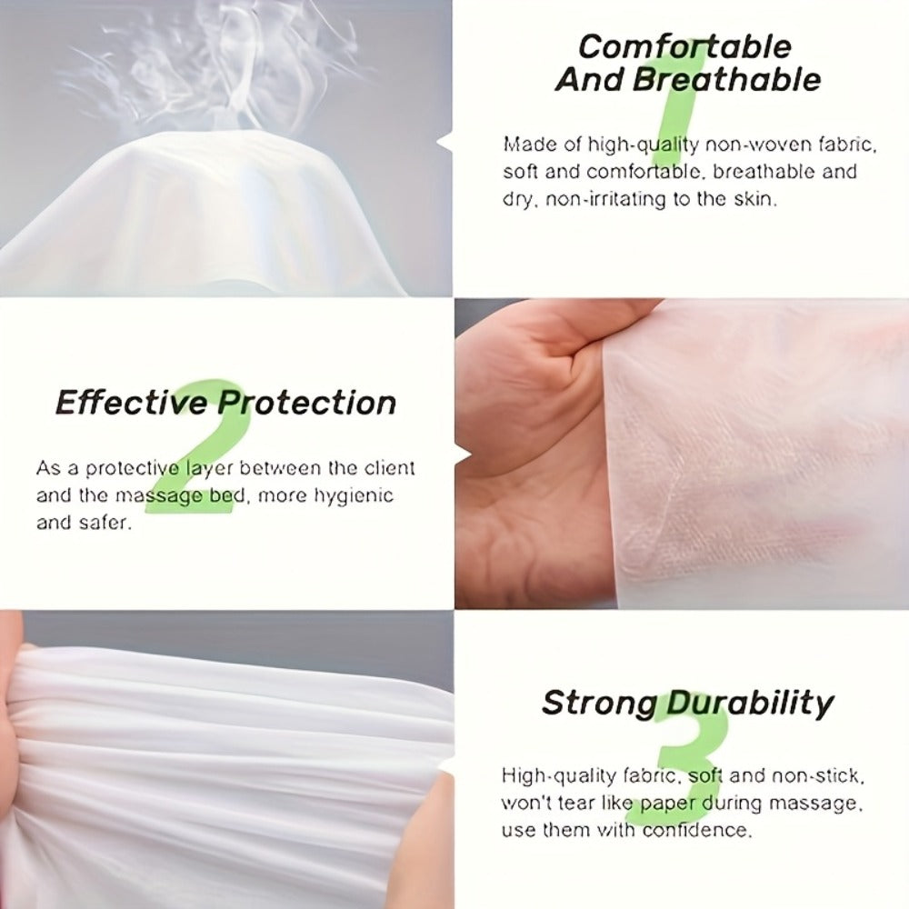 100pcDisposable Spa Bed Sheets - Massage Therapists, Estheticians, Hotel Staff, Tattoo Artists, Campers - Twill, Non-woven, Stain Resistant, All Seasons, Space - Suitable For Massage Therapy, Beauty Salon, Hotels
