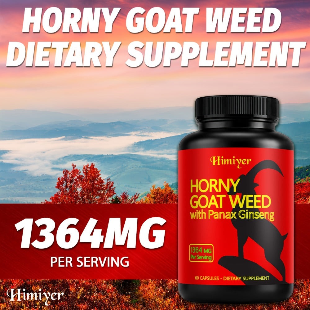 2 Packs Horny Goat Weed Complex, Horny Goat Weed Complex, Featuring Precious Ingredients Like Tongkat Ali And Ginseng, Awaken Vitality And Help You Show Confidence
