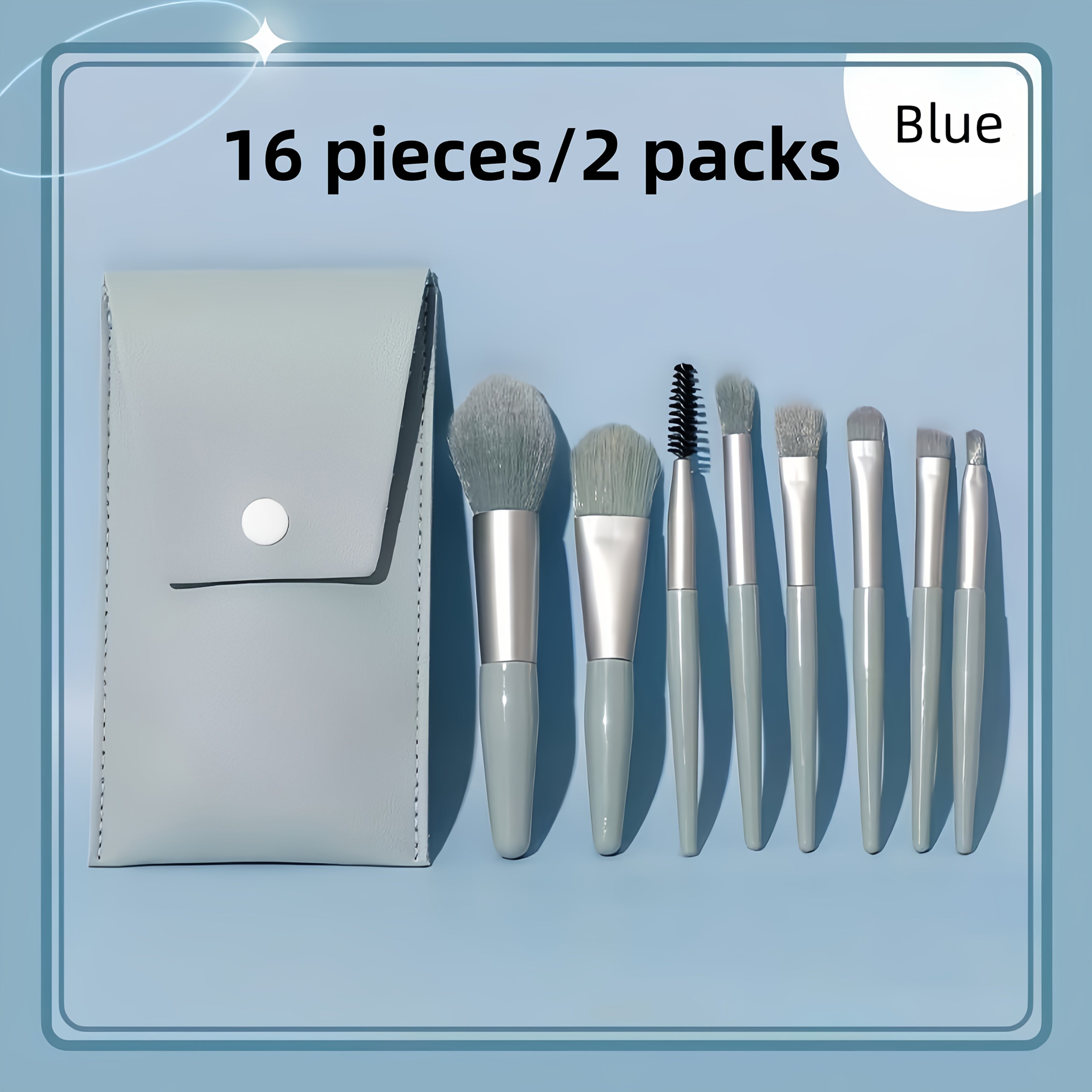16pcs Makeup Brush Set, Including Blush Brush, Angled Eyebrow Brush, Powder Brush, Eyeshadow Brush, Nose Contour Brush, Lip Brush| Portable Makeup Tools Suitable For Women, Fragrance-free Beauty Tools For The Face For Beginners And Makeup Lovers