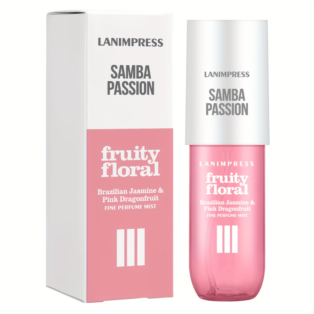 3.0 FL OZ NEW Look Samba Passion Body & Hair Fine Perfume Mist with Fruity Floral Notes Perfect for Gift Or Everyday Wear for The Modern Lady Travel Size Long Lasting Perfume Spray, The Best Gift for Valentine'S Day