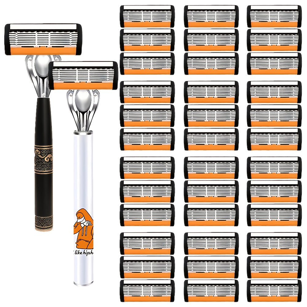 The 2025 New Razor Features Precise Blades That Fit The Facial Contours for Easy Shaving. Paired with A Lubricating Strip, Every Shave Becomes A Must-have for Stylish Men Who Enjoy A New Hairstyle