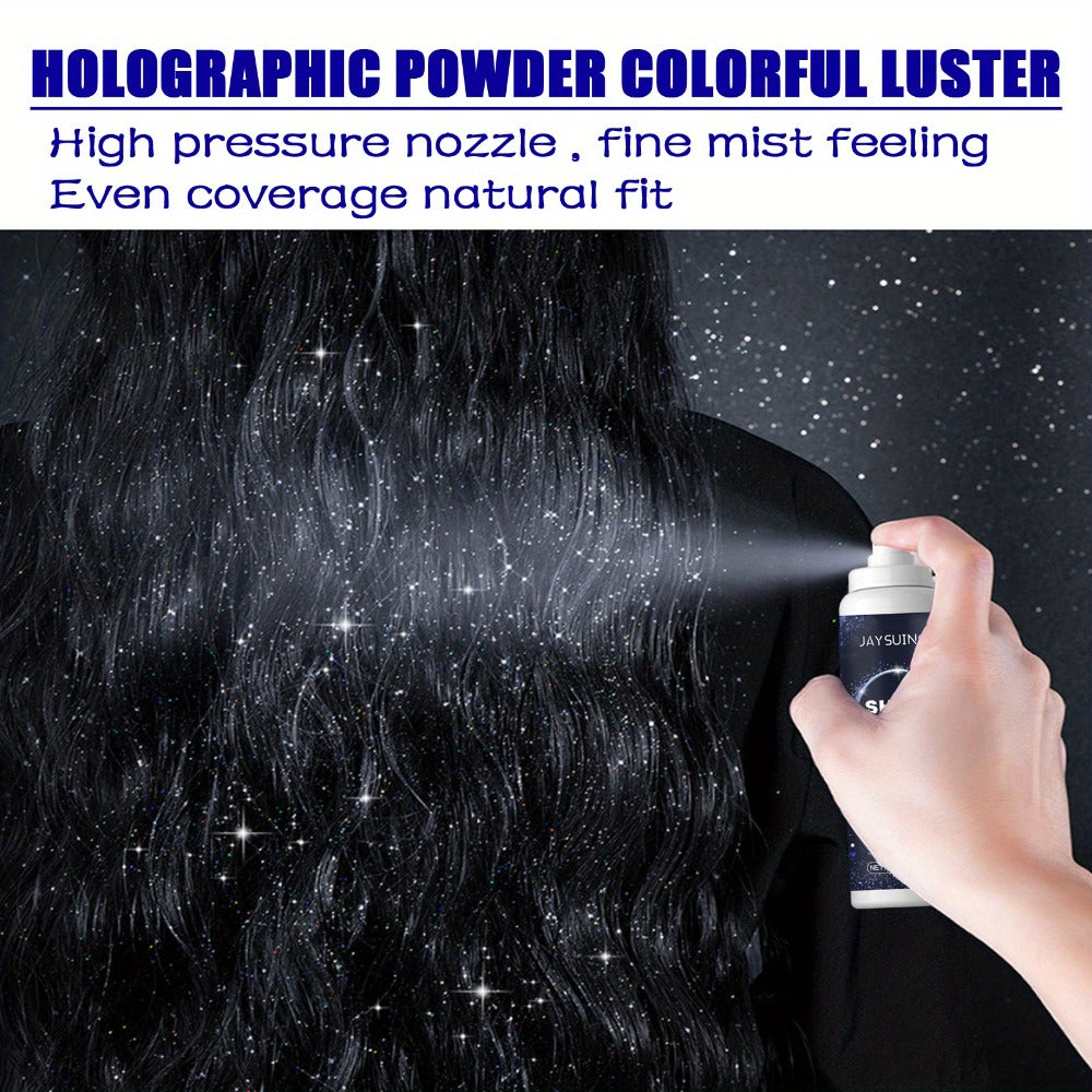 Brightening Glitter Spray Lasting Glitter Shimmer Glitter Waterproof Non-Smudgy Halloween Christmas party Nightclub Clothing Film collarbone Hair Highlighter Spray Powder