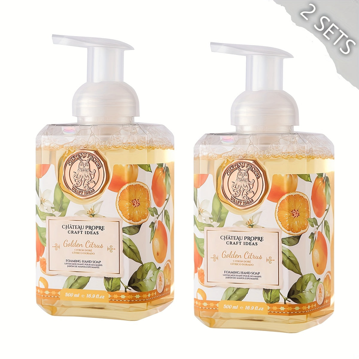 1pc/2pcs Foaming Hand Soap, Ethically Made, 16.9fl.oz (500ml), Fresh Smell. Good for Bathroom, Kitchen And Bedroom. Good Choice for.