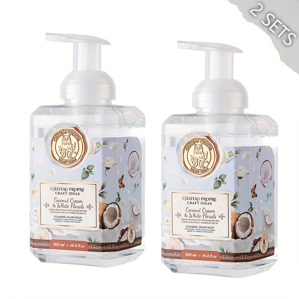 1pc/2pcs Foaming Hand Soap, Ethically Made, 16.9fl.oz (500ml), Fresh Smell. Good for Bathroom, Kitchen And Bedroom. Good Choice for.