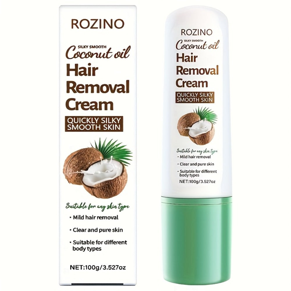 Use Once For, 3-Month Effectiveness, 100g Coconut Hair Removal Cream, Instant Hair Removal, Non Irritating To The Light Beige, Smooth And Residue Free Semi Permanent, Used For Hair Removal On The Face, Lips, Armpits, Legs Arms And Private Areas