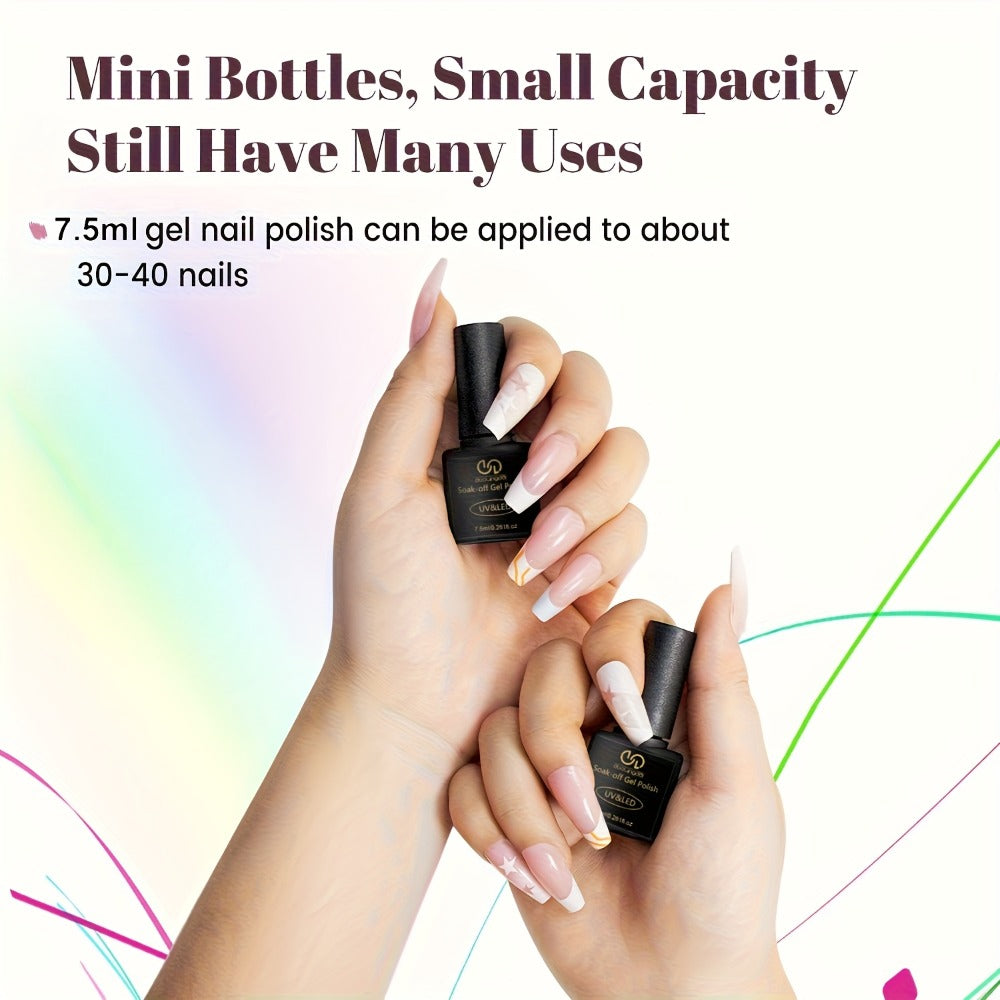 36pcs PC5 Gel Nail Polish Set - 32 Colors Gel Polish Kit Base Coat Glossy Matte And Glitter Top Coat Nail Polish Set Green Blue Red Pink Collection Gifts for Women