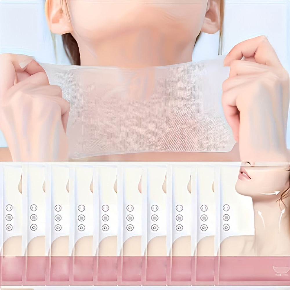 20/30pcs Neck Mask, Containing Niacinamide Acid, Collagen, Deep Moisturizing, Daily Neck Care Beauty Mask, Holiday Gift Set, Suitable for All Light Beige Skin, Valentine's Day Gift, Mask Skin Care, Mask