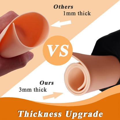 Tattoo Practice Skin 3mm Thick Fake Skin Double-Sided Blank - Silicone Tattoo Training Skin for Beginners & Artists Line Work Shading Eyebrow Eyeliner Practice
