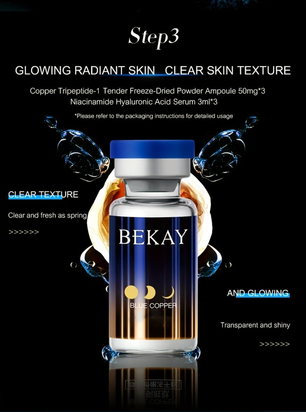 Skincare Gift Set Blue Copper Peptide & Astragalus 12pcs Box - Day Night Cream Sleep Mask Firming Brightening for All Skin Types - Valentine's Day Gift for Women