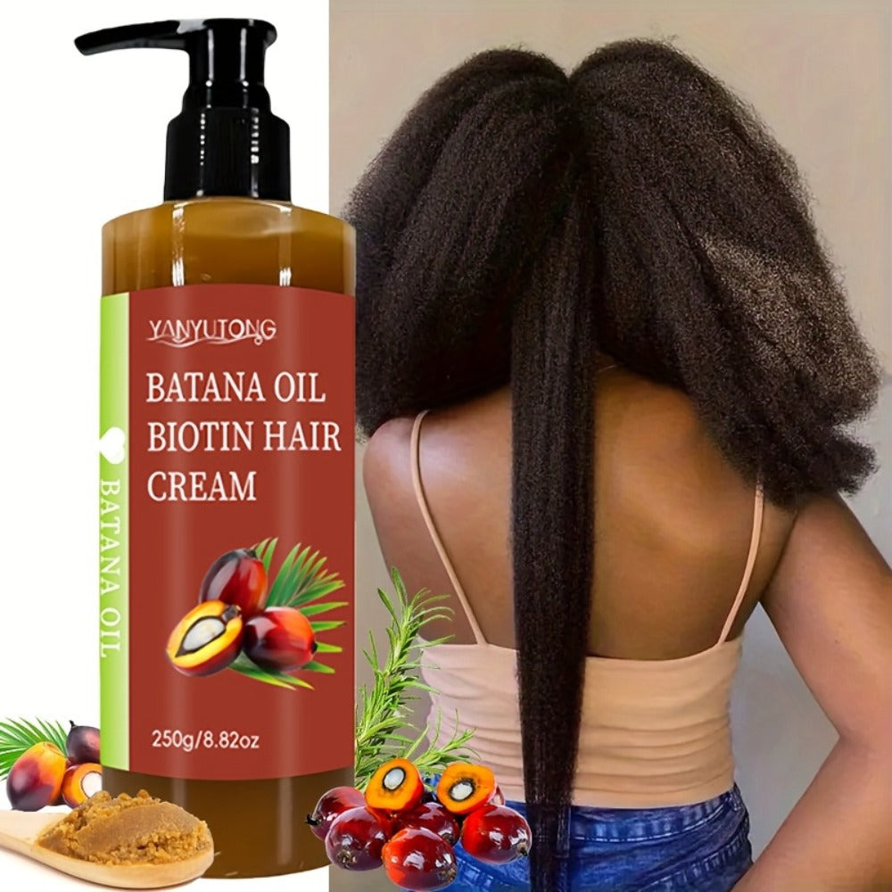 Batana Oil Unrefined Honduras Hair Treatment 250g Deep Moisturizing Squalane Shea Butter Repairs Dry Damaged Hair Boosts Shine All Hair Types Unisex