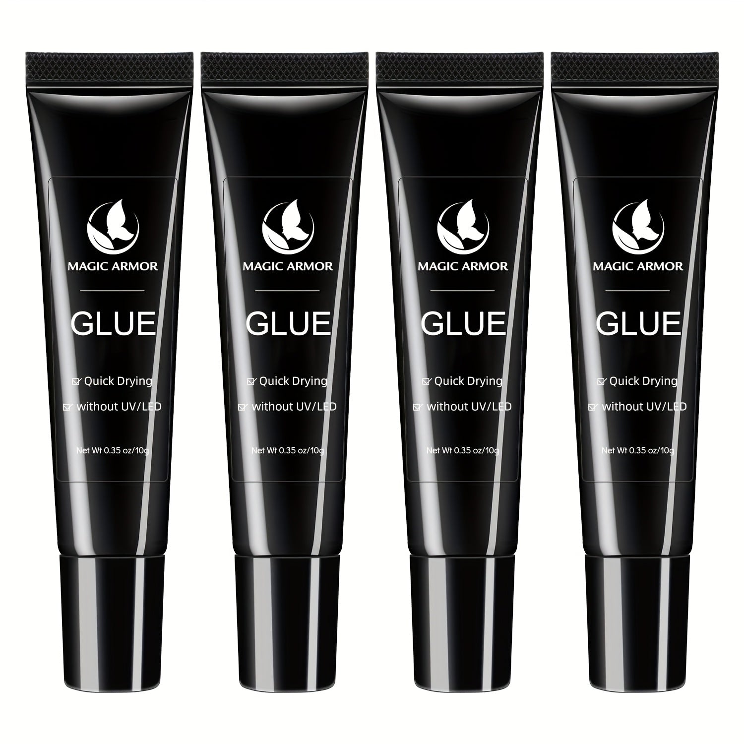 4 * 0.35 oz Of The Strongest Nail Glue, Fast Drying Nail Glue In 10 Seconds, Used For Nail Pressing, Upgraded Super Strong Without Light Solid Bonding Nail Glue, Long-lasting