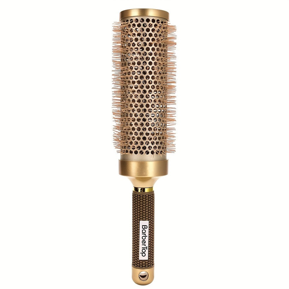 1 Extended Women's Styling Roller Comb, A High-temperature Resistant Professional Round Hair Brush with Nano Thermal Ceramic And Ion Technology, Suitable for Voluminous Bangs And Wavy Curls, Curling Styling Tool (extended Version)