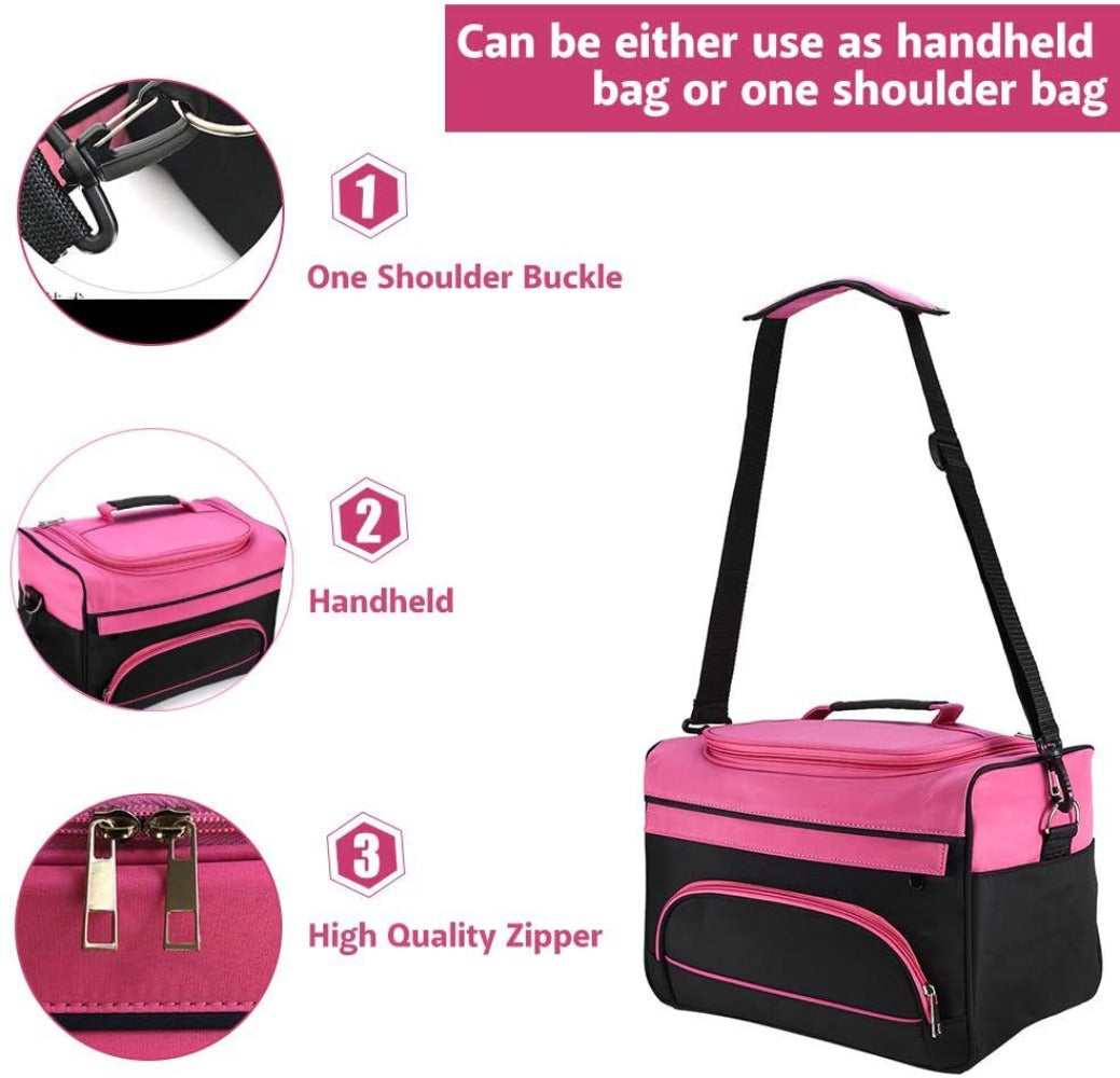 Cosmetics Beauty Hairdressing Styling Bag Multi-functional Hair Makeup Salon Hairdresser Toiletry Organizer Tool Case With Strap
