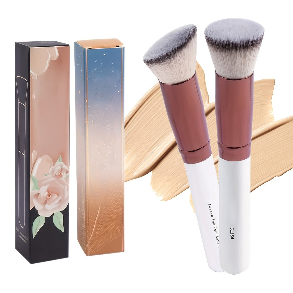 Professional Makeup Brush Set 30PCS Hypoallergenic Nylon Bristles - Alloy Handle Blush Foundation Eyeshadow Contour Brow Lip Brushes with Storage Pouch - Travel-Friendly for Beginners & Pros