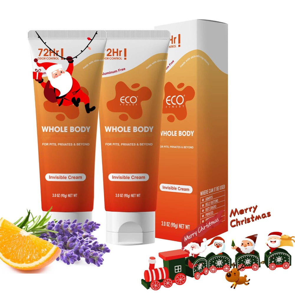 Complete Body Deodorant, Cream Tube, 72 Hours of Odor Protection, Made with Natural Ingredients, Safe for Skin, Scented with Orange And Lavender