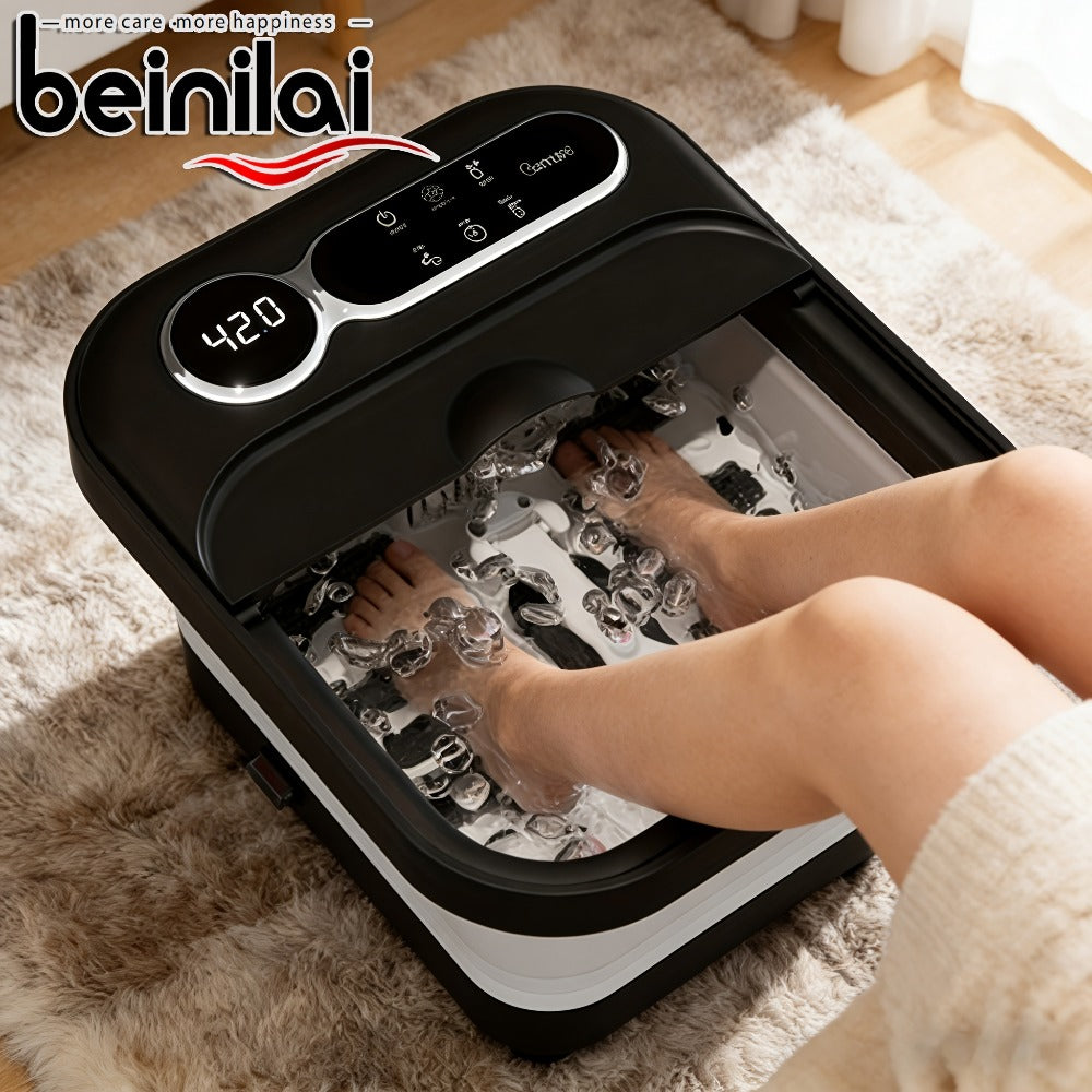 Collapsible Foot Spa And Massager With Heater And Temperature Control, Foot Bath Bowl With Bubbles, Six Massage Rollers, Vibration And Red Light, Foot Soak. Best Mothers Day Gifts