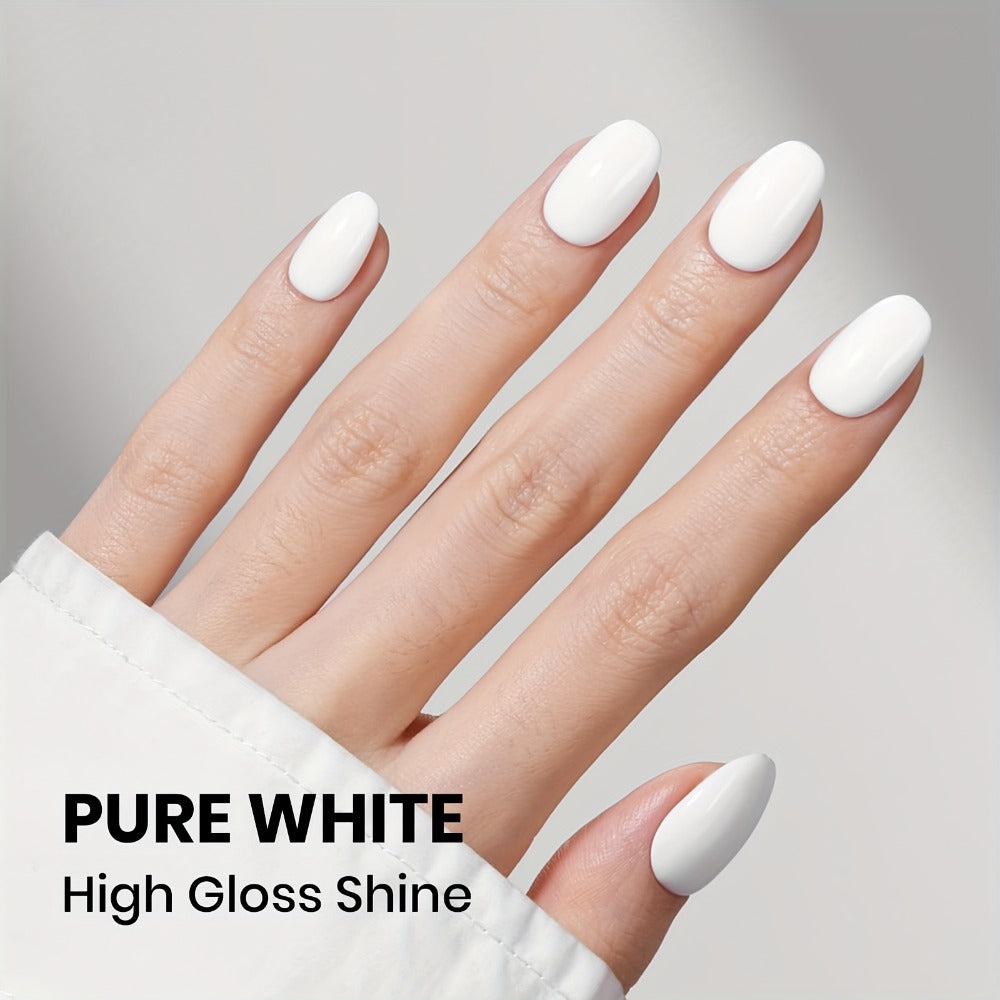 MISS MISIDY 0.54oz Pure Black & White Gel Nail Polish - Odorless, Durable Manicure & Pedicure Solution, Easy Application for Professional End, Nail Gel Polish, Essential for Manicure, Elegant Nail Design, Scentless Formula