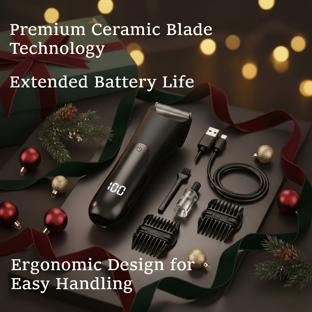 Men'S Groin And Body Hair Trimmer, Electric Ball Trimmer Public Trimmer, with 2 Protective Cover Kits, Ceramic Blade Head, Dry And Wet Shaver-Usb Rechargeable Electric Shaver, 500Mah Lithium Battery Gift Set, Valentine'S Day Gifts, Father'S Day Gift