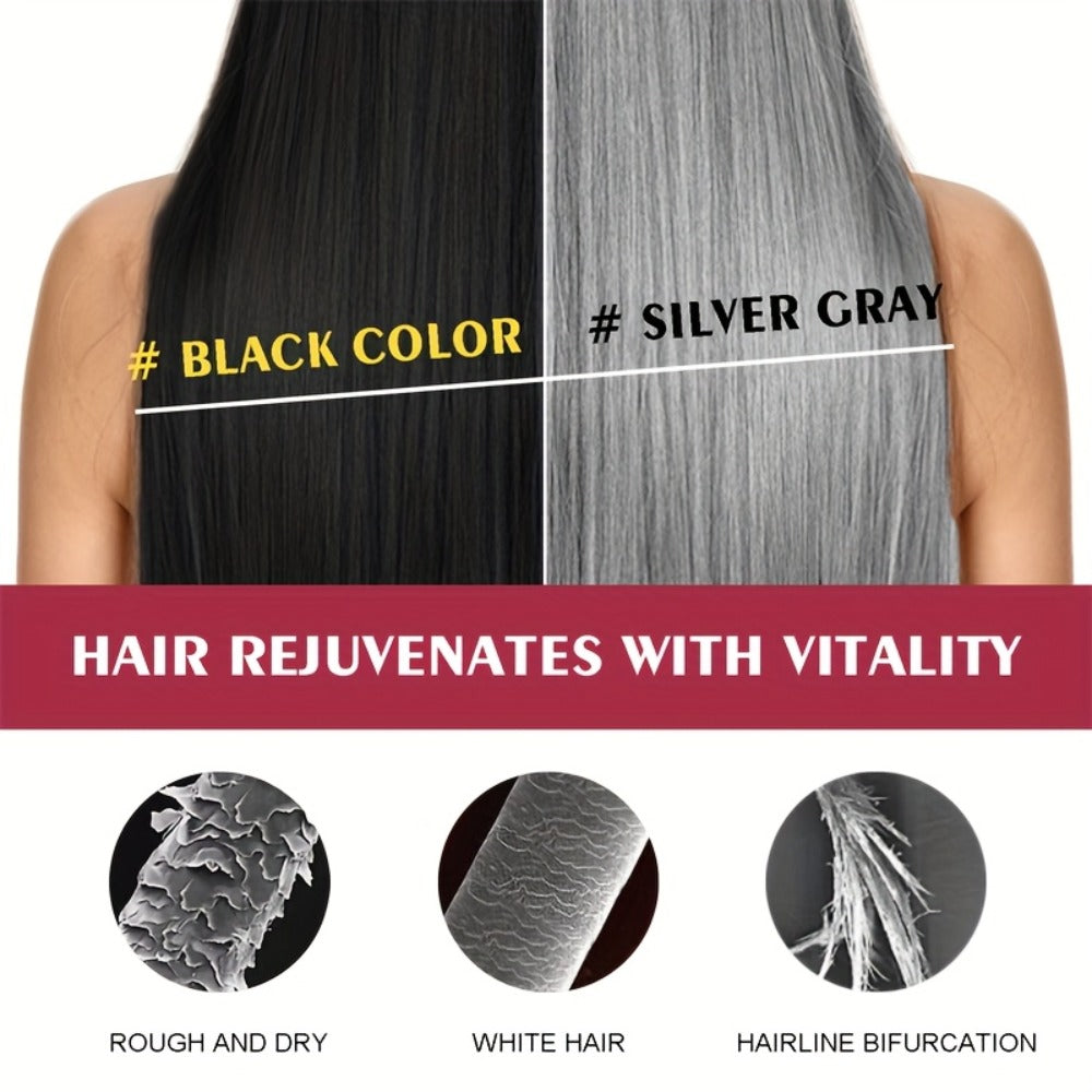 2 Bottles Silvery Gray Hair Color Shampoo - Moisturizing Hair Care And Nourishing & Smooth, Easy to Color, Natural Herbal Hair Color Shampoo, 3.38oz/Bottles for Valentine's Day