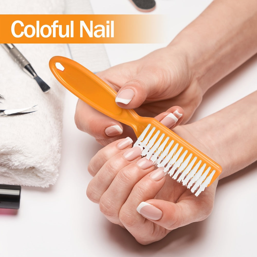 120pcs Handle Grip Nail Brush for Cleaning Fingernails Cleaner Scrub Brush Bulk Hand Cleaning Brushes Soft Stiff Bristles Pedicure Manicure Tools for Nail And Toe (Cute Color)