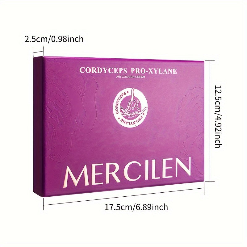 MERCILEN Aqua Flawless BB Cream - 15G*2, Tri-Color Nourishing Air Cushion Foundation with Plant Squalane, Moisturizing & for All Tones with Plant Squalane