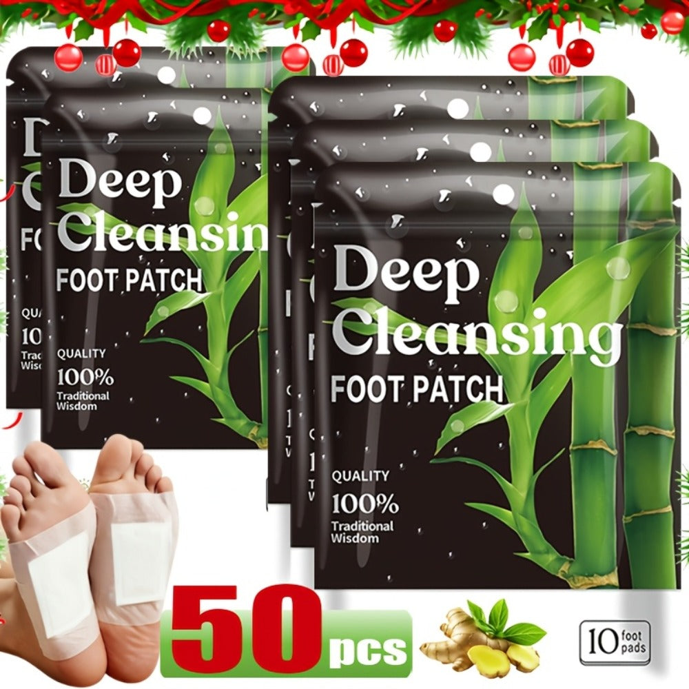 150/50pcs Deep Cleaning And Care Foot Patch Set, Natural Bamboo Vinegar Ginger Powder Plant Ingredients, Alcohol Free to Enhance Cleaning And Moisturizing, Cheap Foot Comfort Care Massage Pad - Used After Showering At Night, Enjoy Sufficient Rest