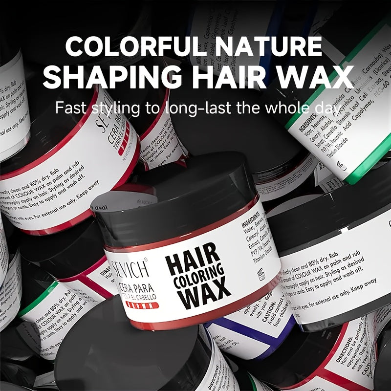 SEVICH Hair Dye Wax - Fun, Temporary Hair Coloring for Parties, Cosplay & Festivals - Instant Color Change & Strong Hold Styling Wax
