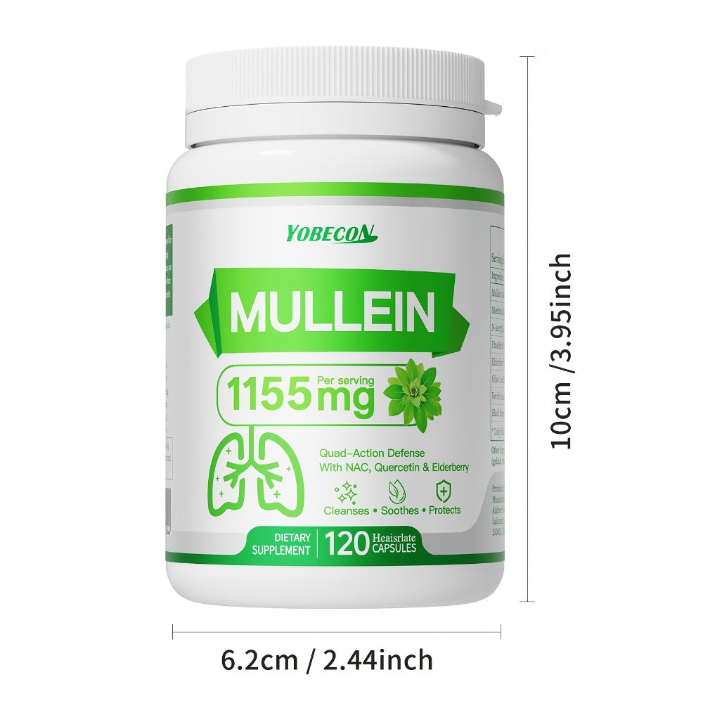[LUNC CLEANSING CAPSULES] 45000Mg Mullein And NAC for Mucus Removal And Dry Cough Support Airway, Respiratory System, Immune Health, Seasonal Or Year-Round Dietary Supplement, Vitamins And Supplements, Local Warehouse | Family Gifts And Christmas