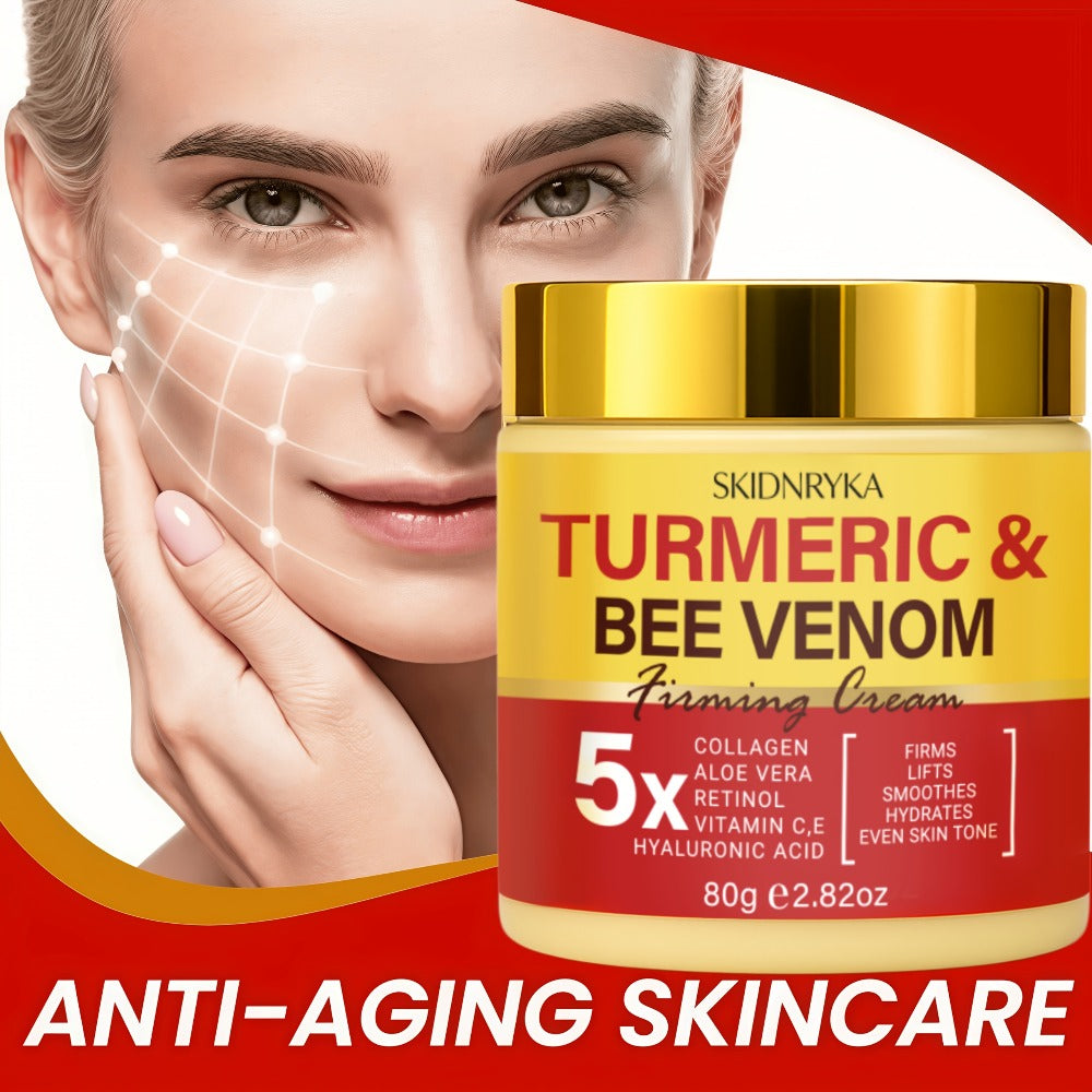 Bee Venom Firming Cream Retinol Turmeric Collagen Deep Moisturizing Anti-Aging Skin Tightening Gentle Formula All Skin Types 1pc / 2pcs