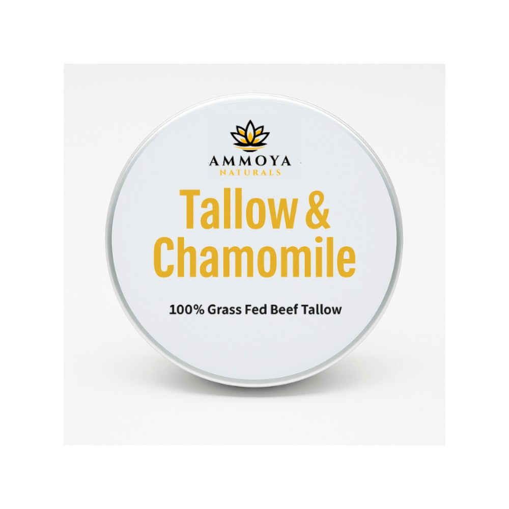 Tallow Balm – Grass-Fed Tallow Moisturizer | 3 Variants: Chamomile, Rose & Honey, or Frankincense Myrrh | Ammoya Naturals