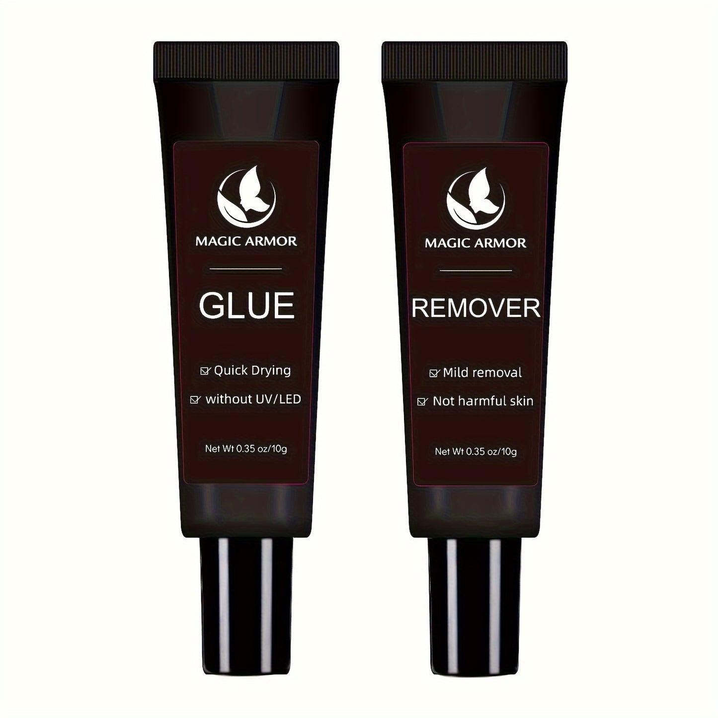 Nail Glue with Remover Kit Super Strong Press On Nail Adhesive 10g for Acrylic False Nails Clear Drying Long Lasting Hold Nail Glue and Remover Set for Nail Art