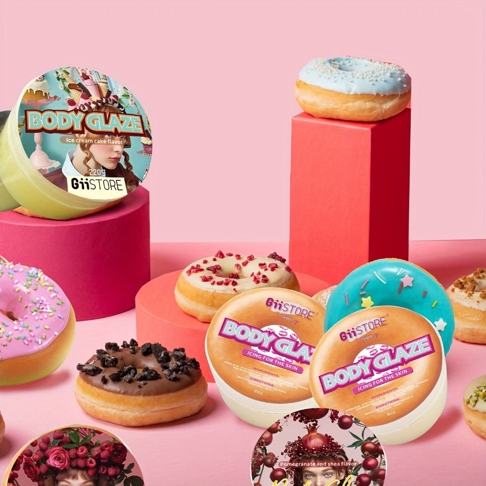 80oz Extra Large Jar Of Body Glaze, with Charming Fragrance, 5 Flavors, Moisturizing The Body, Strawberry Cake Body Glaze