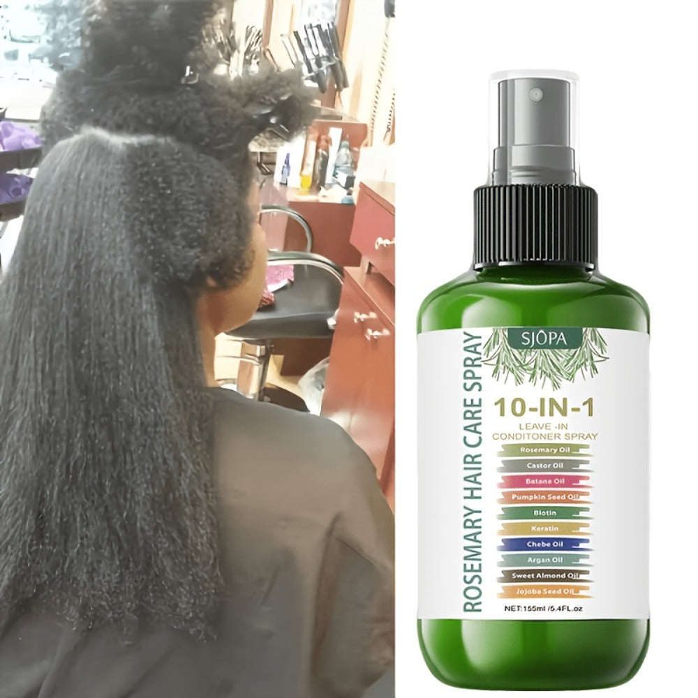 Leave-In Hair Mask 10-in-1 with Argan Oil, Keratin & Coconut Oil - Molecular Repair Treatment for Dry, Damaged & Chemically Treated Hair | No-Rinse Formula
